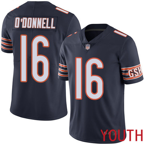 Chicago Bears Limited Navy Blue Youth Pat O Donnell Home Jersey NFL Football #16 Vapor Untouchable